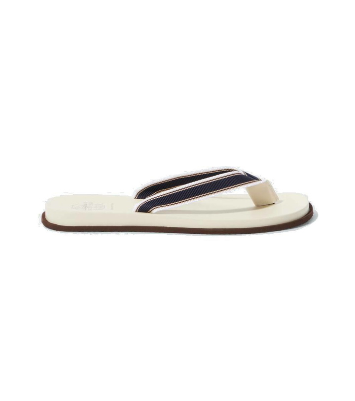Photo: Brunello Cucinelli Leather thong sandals