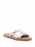 Chloé White Woody Sandals