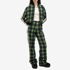 Palm Angels Women's Classic Logo Check Bomber Jacket in Green