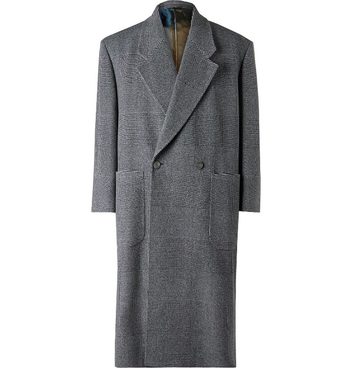 Photo: Fear of God for Ermenegildo Zegna - Oversized Double-Breasted Herringbone Wool and Cashmere-Blend Coat - Gray