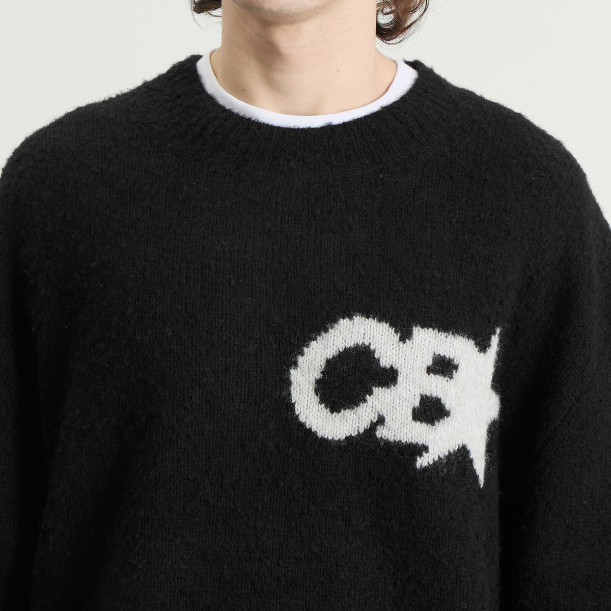 Cole Buxton Men's CB Star Knit Sweater in Black
