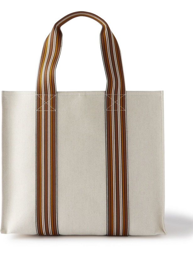 Photo: Loro Piana - Webbing-Trimmed Cotton-Canvas Tote Bag