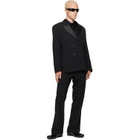 Ernest W. Baker Black Six Button Double Breasted Blazer
