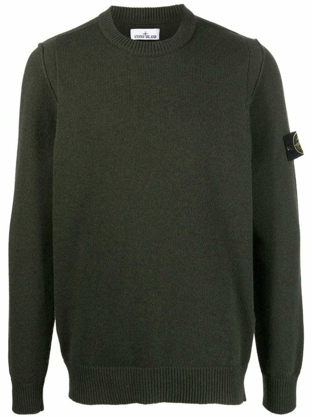 Photo: STONE ISLAND - Wool Crewneck Sweater