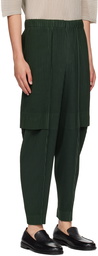 HOMME PLISSÉ ISSEY MIYAKE Green Elasticized Cargo Pants