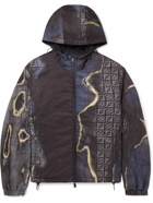 Fendi - Reversible Printed Padded Shell Hooded Jacket - Gray