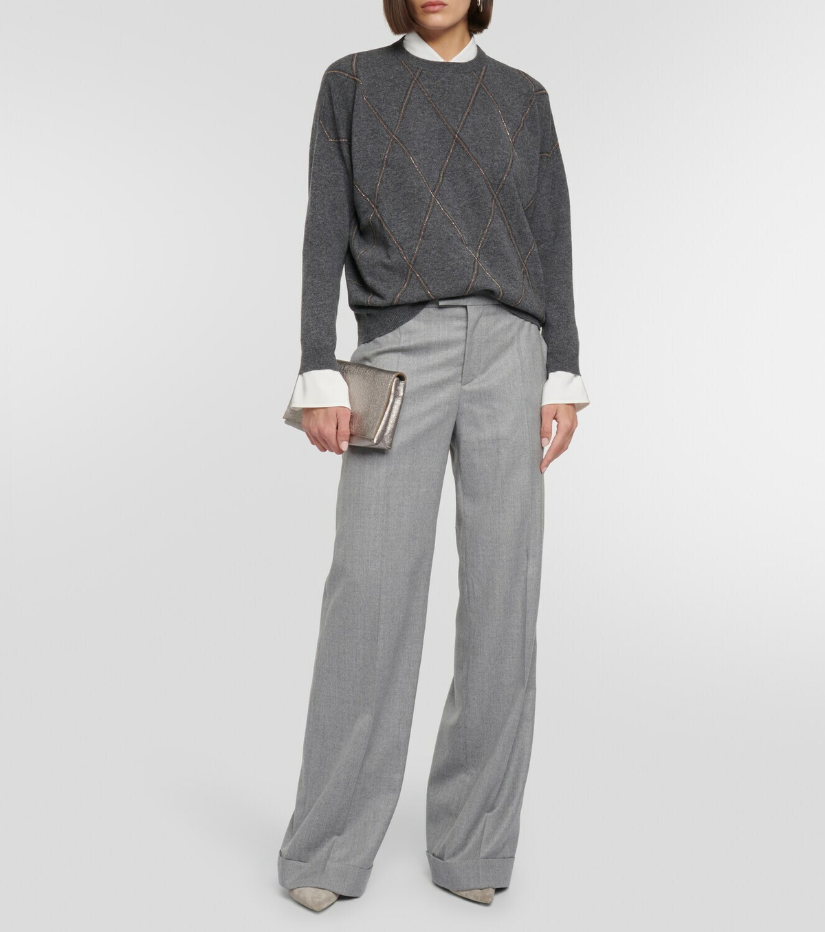 Brunello Cucinelli Sequined wool and cashmere sweater