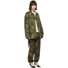 Off-White Green Paintbrush Camouflage Field Jacket