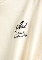 Axel Arigato Atelier Logo-embroidered Cotton Sweatshirt Off White