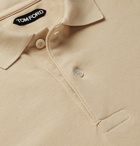 TOM FORD - Slim-Fit Cotton-Piqué Polo Shirt - Neutrals