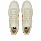 Veja Men's V-90 Organic Leather Sneakers in Extra White/Umber