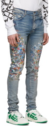 AMIRI Indigo Skinny Painter Jeans