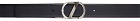 Ermenegildo Zegna Black Logo Plaque Belt