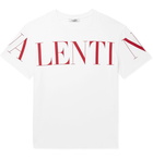 Valentino - Logo-Print Cotton-Jersey T-Shirt - White