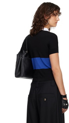 VAQUERA Black Striped Polo