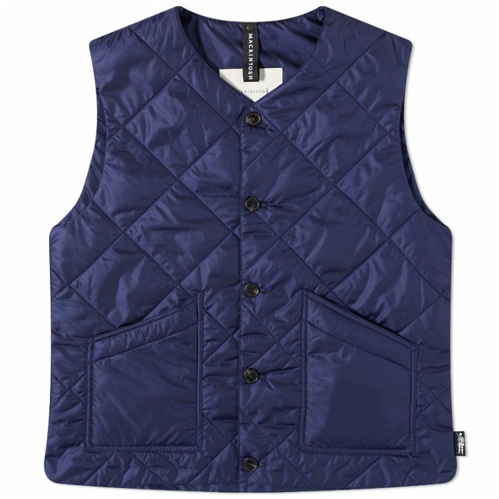 Photo: Mackintosh Men's New Hig Quilted Vest in Blue