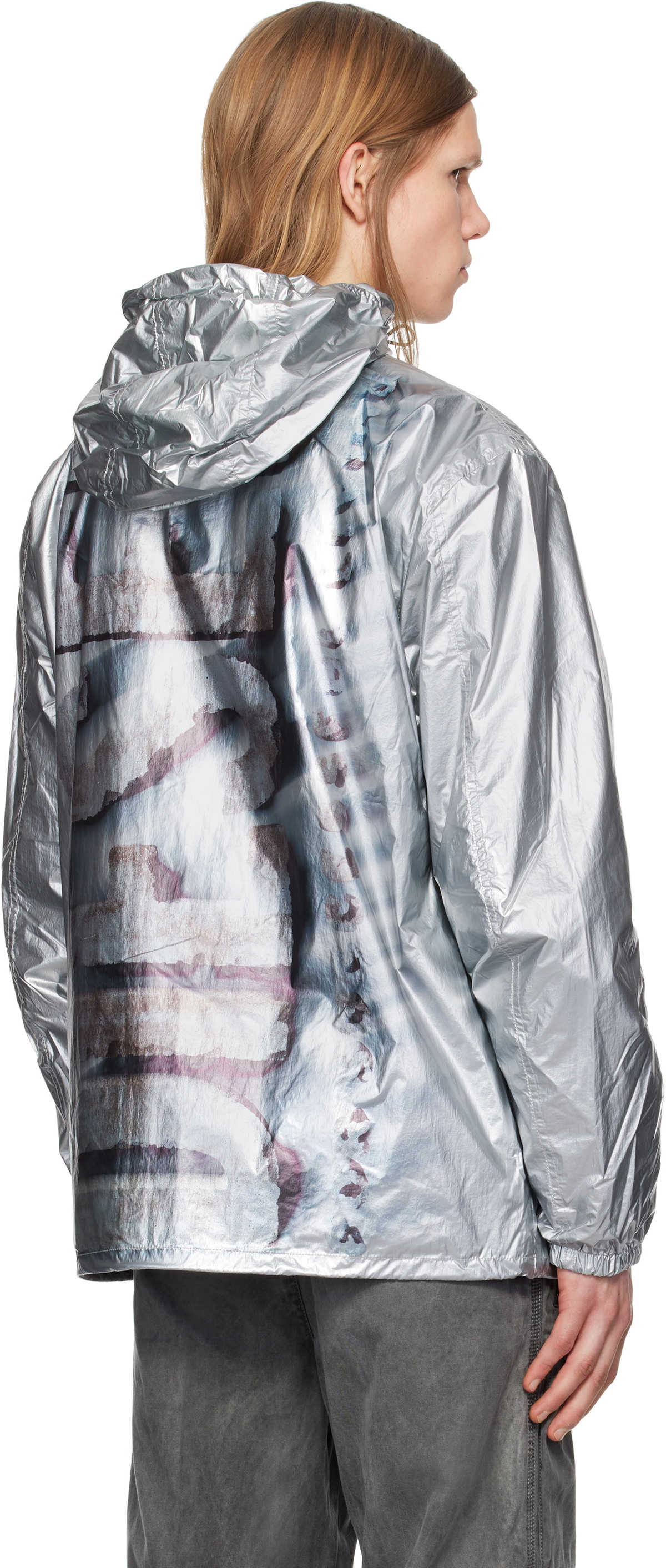 Diesel Silver J-Otte Hooded Jacket Diesel