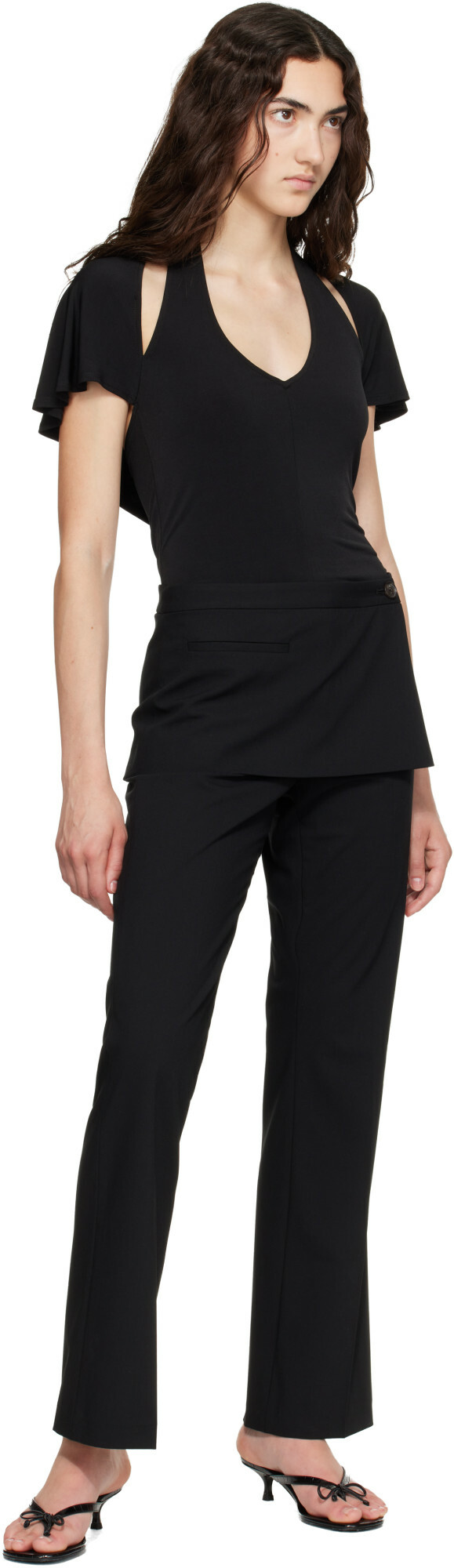 Sandy Liang Black Mulberry Trousers