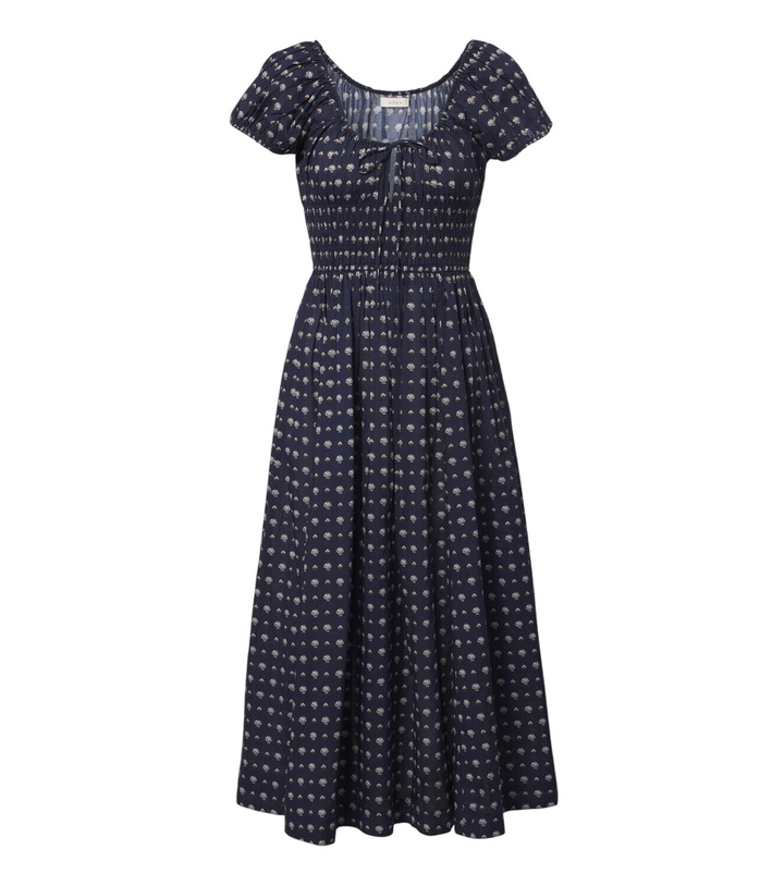 Photo: Dôen Quinn printed cotton poplin midi dress