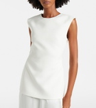 Róhe Silk-trimmed wool-blend gown