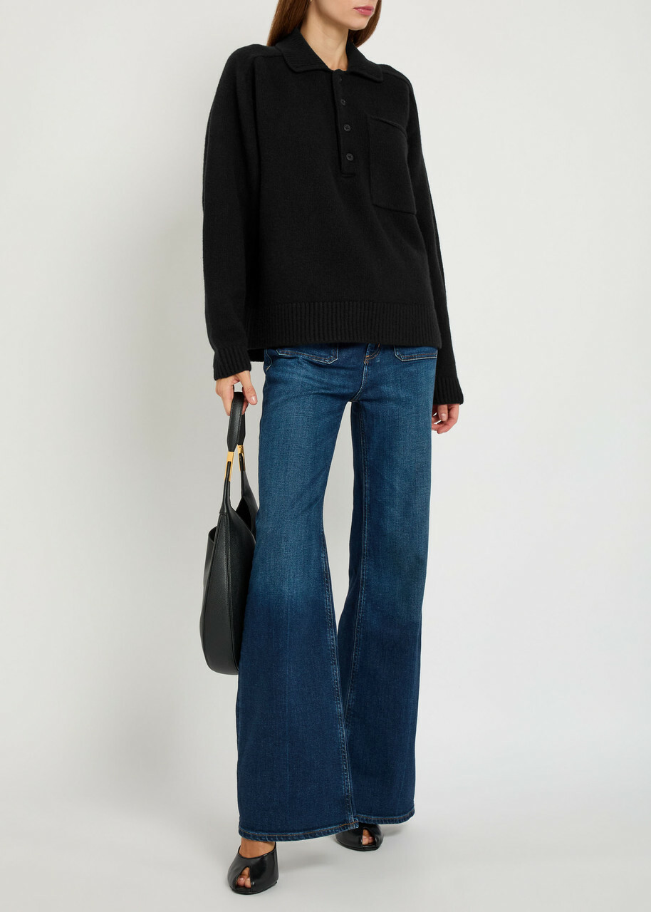 Citizens OF Humanity Agatha Wool and Cashmere-blend Polo Jumper Black