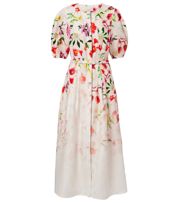 Photo: Gabriela Hearst Ignis floral linen midi dress
