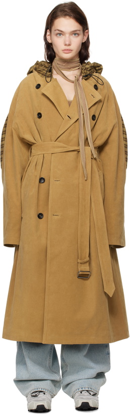 Photo: Y/Project Beige Insert Hood Trench Coat