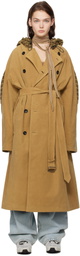 Y/Project Beige Insert Hood Trench Coat