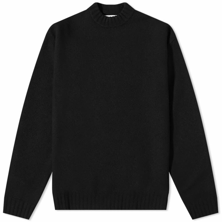 Photo: Jil Sander Men's Boiled Wool Crew Knit in Black