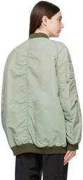 OPEN YY Khaki Oversized Bomber Jacket