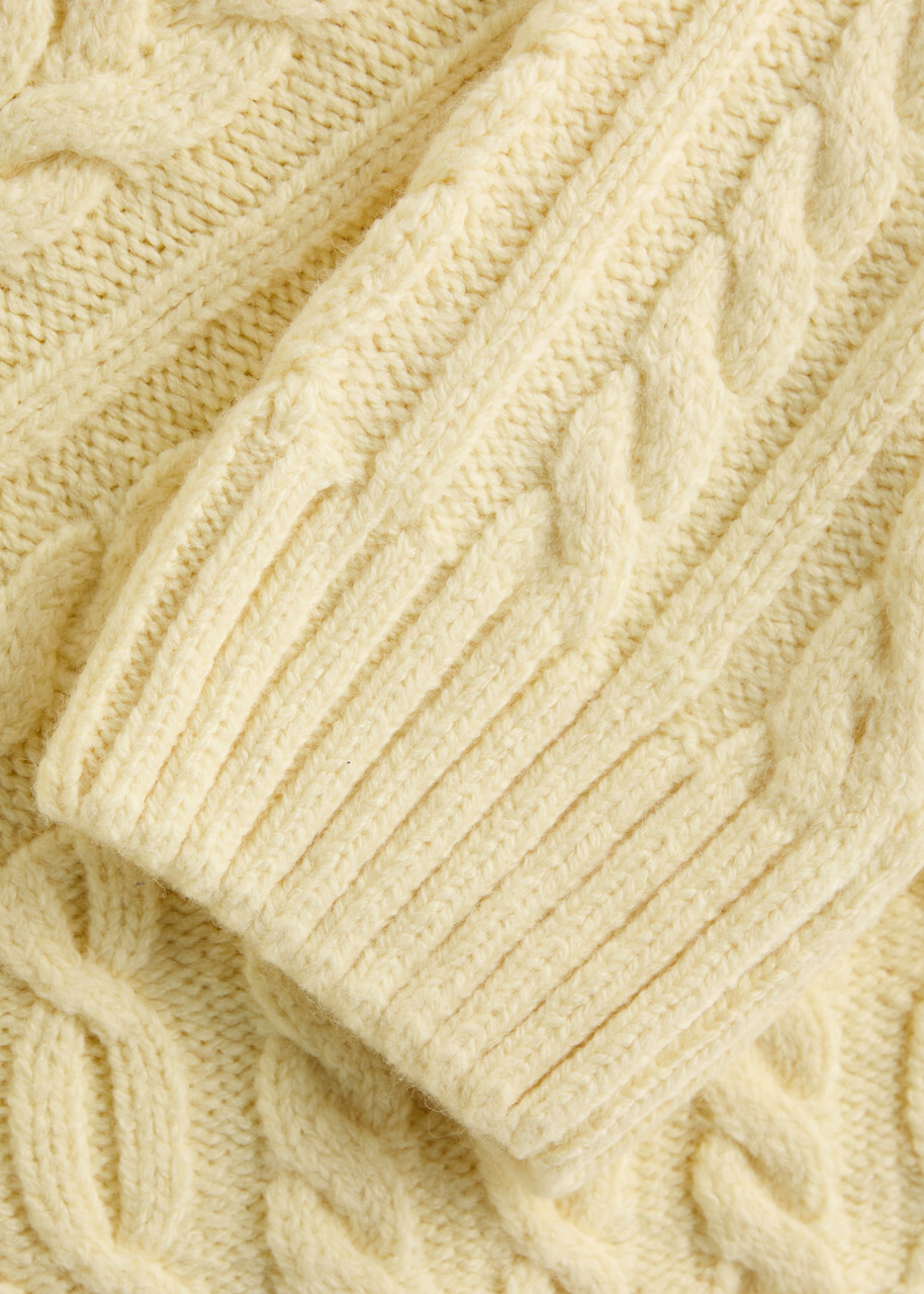 Kitri Everly Cable-knit Jumper Yellow
