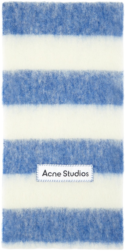 Photo: Acne Studios Blue & White Stripe Scarf