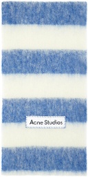 Acne Studios Blue & White Stripe Scarf