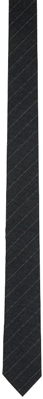Photo: Thom Browne SSENSE Exclusive Grey Pinstripe Tie
