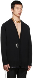 Givenchy Black Wool Padlock Cardigan