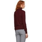 Victoria Beckham Burgundy Signature Merino Turtleneck