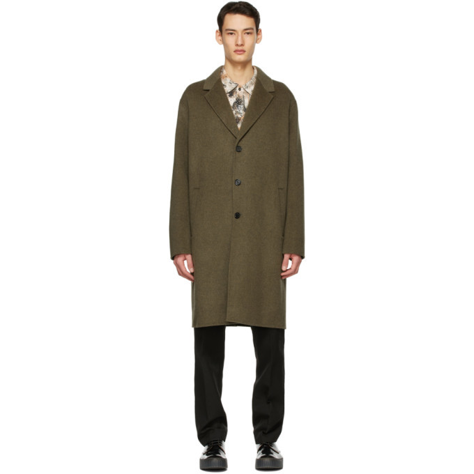 Photo: Acne Studios Khaki Wool Double-Faced Coat