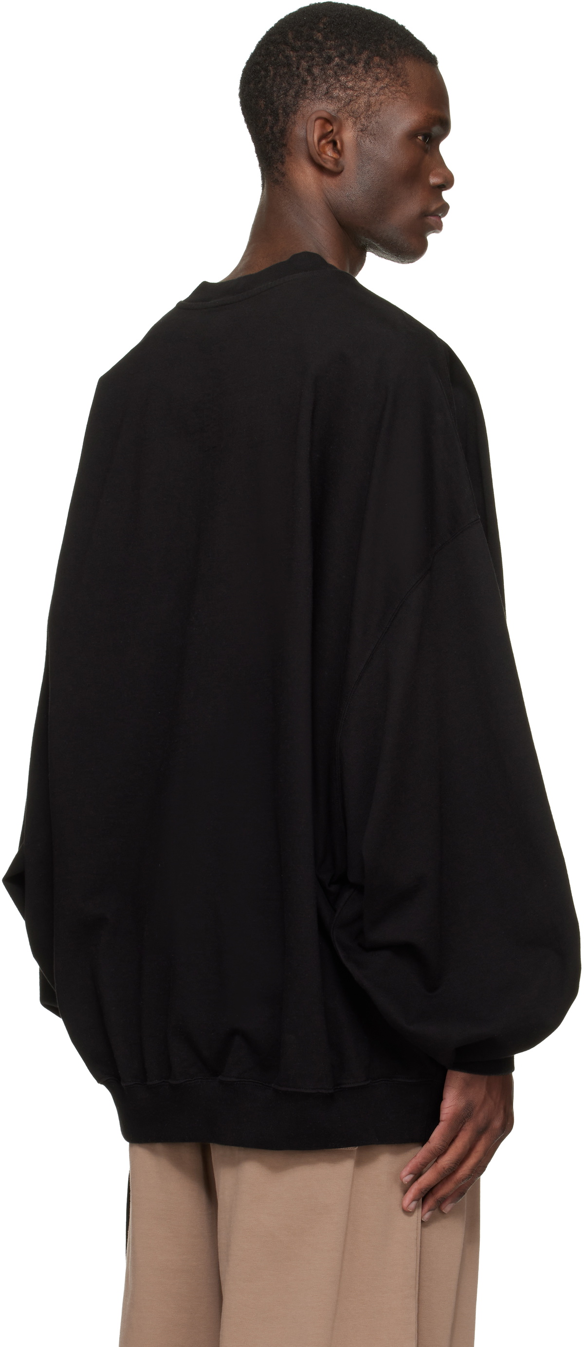 Rick Owens DRKSHDW Black Temple Hun Crewneck Sweatshirt