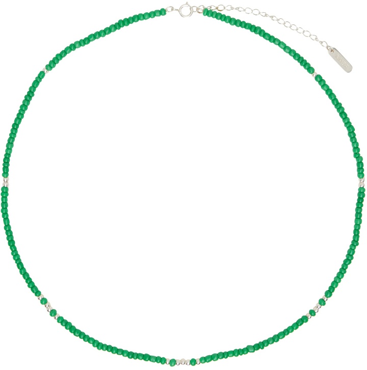 Photo: Numbering SSENSE Exclusive Green 'The Beads' Necklace