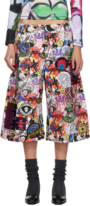 Photo: Chopova Lowena Multicolor Cosmos Denim Shorts