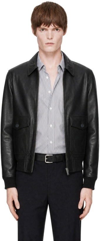 Photo: A.P.C. Black Short Leather Jacket