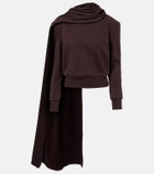 Magda Butrym Draped scarf-detail cotton sweatshirt
