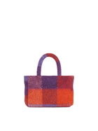 MC2 Saint Barth Soft Wooly Clarine Handbag With Check Pattern