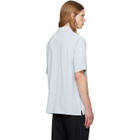 vowels Blue Short Sleeve Pique Polo
