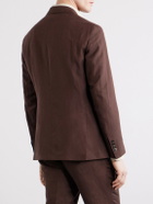 Ralph Lauren Purple label - Silk and Linen-Blend Suit Jacket - Brown