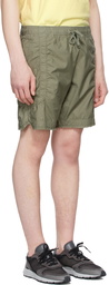 John Elliott Khaki Cotton Poplin Frame Shorts