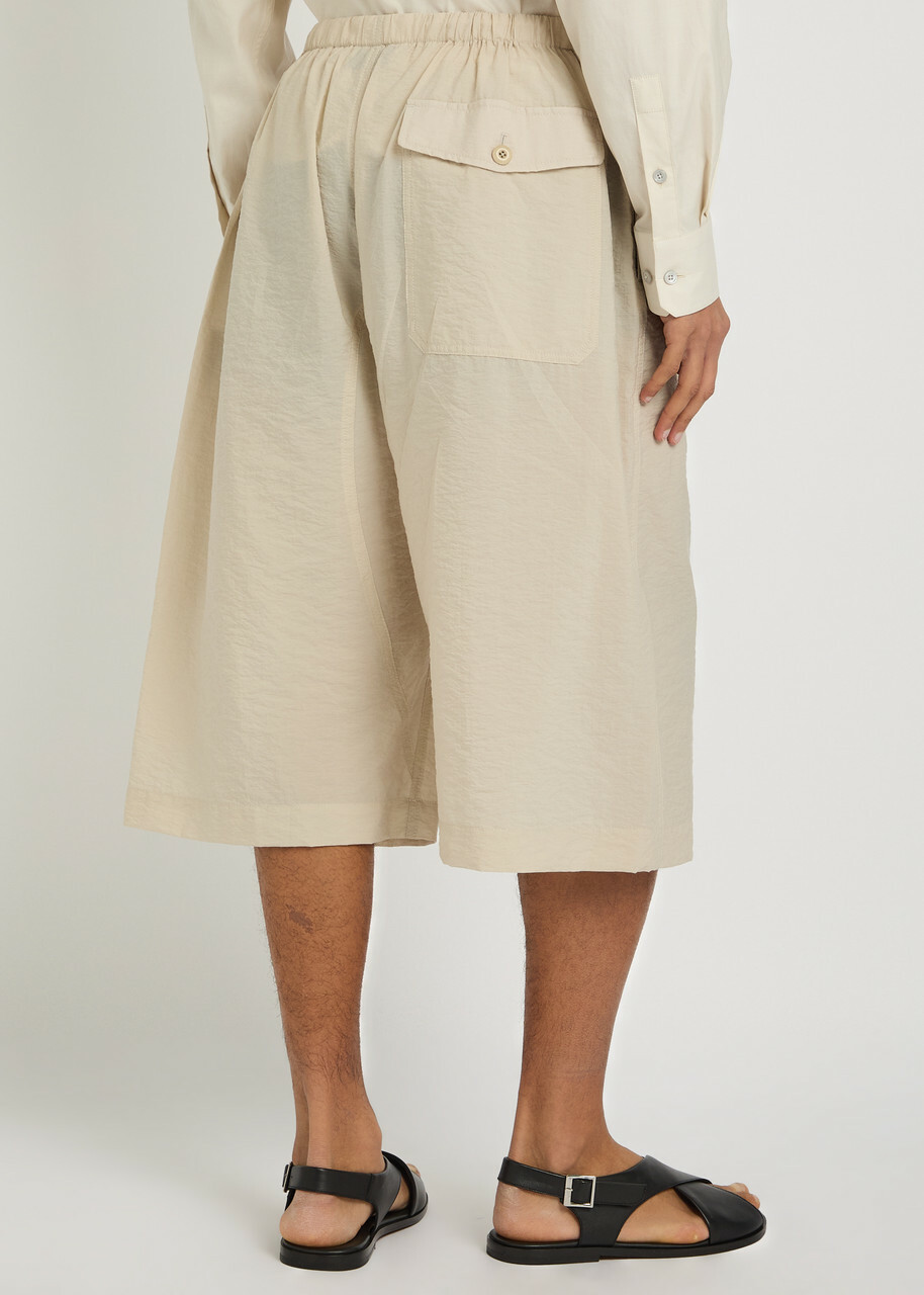 Lemaire Cotton-blend Cargo Shorts Off White