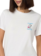MC2 Saint Barth Woman Pink Cotton Jersey Crewneck T-shirt Emilie With Snoopy St. Barth Padel Club Embroidery | Snoopy Peanuts Special Edition
