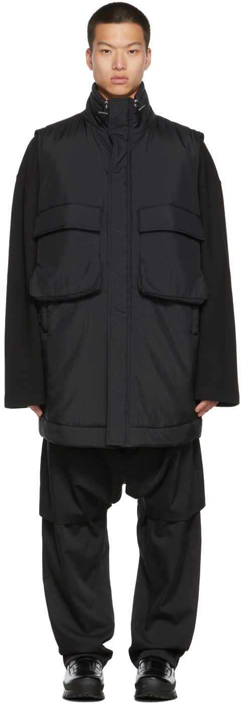 JERIH Black Padded Utility Vest