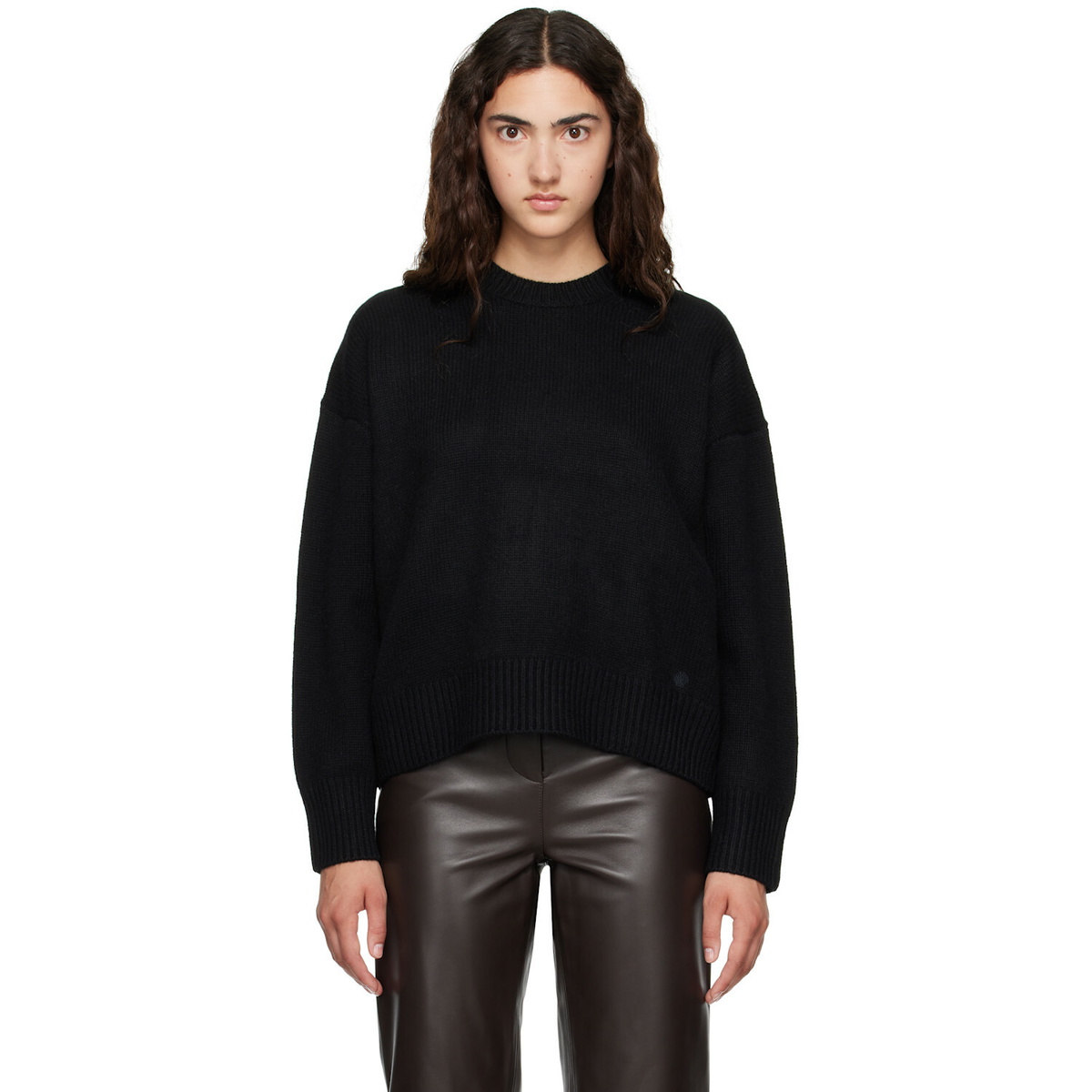 Loulou de Saison Black PIA LDS Oversized Sweater